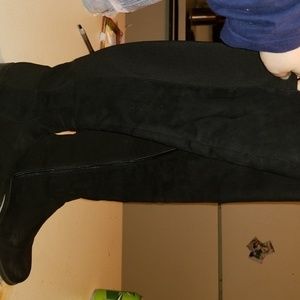 Knee high black boots